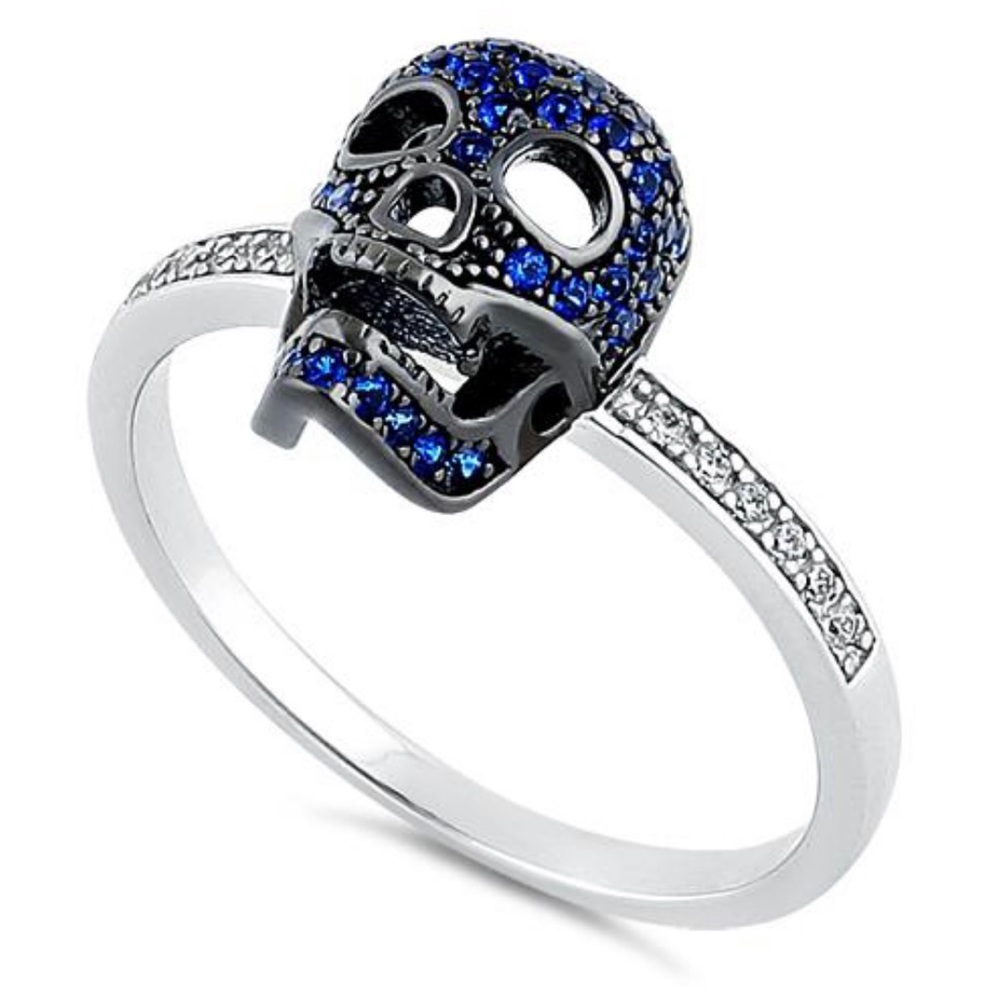 Blue Skull Ring